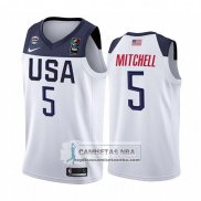 Camiseta USA Donovan Mitchell 2019 FIBA Basketball World Cup Blanco