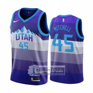 Camiseta Utah Jazz Donovan Mitchell Throwback 2019-20 Violeta