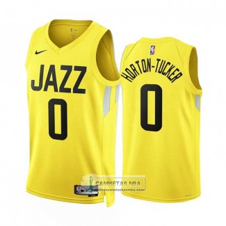 Camiseta Utah Jazz Talen Horton-Tucker NO 0 Icon 2022-23 Amarillo