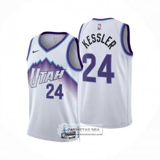 Camiseta Utah Jazz Walker Kessler NO 24 Association 2025-26 Blanco