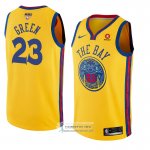 Camiseta Warriors Draymond Green Ciudad 2017-18 Oro
