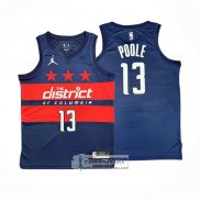 Camiseta Washington Wizards Jordan Poole NO 13 Statement 2024-25 Azul