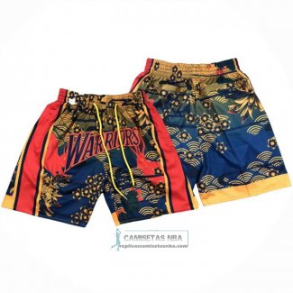 Pantalone Golden State Warriors Lunar New Year Mitchell & Ness Just Don Naranja