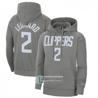 Sudaderas con Capucha Los Angeles Clippers Kawhi Leonard Gris