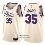 Camiseta 76ers Trevor Booker Ciudad 2017-18 Crema