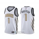 Camiseta Atlanta Hawks Justin Anderson Ciudad Blanco