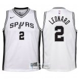 Camiseta Nino Spurs Leonard 2017-18 Blanco