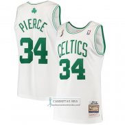 Camiseta Boston Celtics Paul Pierce NO 34 Mitchell & Ness 2007-08 Blanco