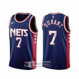 Camiseta Brooklyn Nets Kevin Durant NO 7 Ciudad 2021-22 Azul