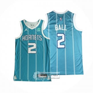 Camiseta Charlotte Hornets LaMelo Ball NO 2 Icon Autentico 2020-21 Verde