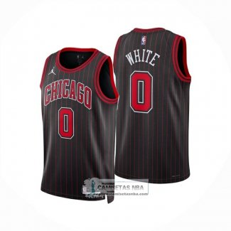 Camiseta Chicago Bulls Coby White NO 0 Statement 2025-26 Negro