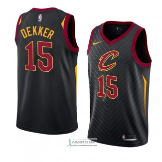 Camiseta Cleveland Cavaliers Sam Dekker Statement 2018 Negro