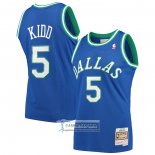 Camiseta Dallas Mavericks Jason Kidd NO 5 Mitchell & Ness 1994-95 Azul