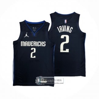 Camiseta Dallas Mavericks Kyrie Irving NO 2 Statement 2019-20 Azul