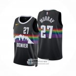 Camiseta Denver Nuggets Jamal Murray NO 27 Ciudad 2025-26 Negro