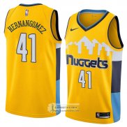 Camiseta Denver Nuggets Juan Hernangomez Statement 2018 Amarillo