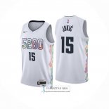 Camiseta Denver Nuggets Nikola Jokic NO 15 Ciudad 2024-25 Blanco