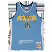 Camiseta Denver Nuggets Nikola Jokic NO 15 Mitchell & Ness 2016-17 Azul