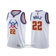 Camiseta Denver Nuggets Zeke Nnaji Earned 2020-21 Blanco