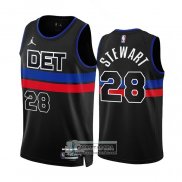 Camiseta Detroit Pistons Isaiah Stewart NO 28 Statement 2022-23 Negro