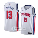 Camiseta Detroit Pistons Khyri Thomas Association 2018 Blanco