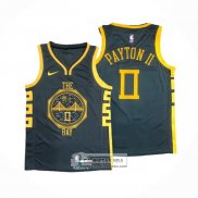 Camiseta Golden State Warriors Gary Payton II NO 0 Ciudad 2018-19 Azul