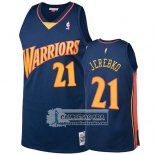 Camiseta Golden State Warriors Jonas Jerebko 2009-10 Hardwood Classics Azul