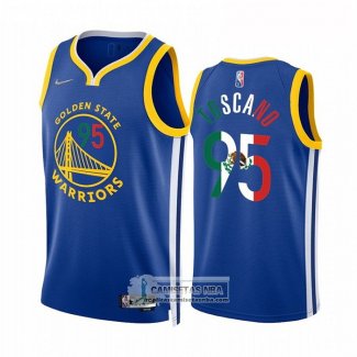 Camiseta Golden State Warriors Juan Toscano-Anderson NO 95 Icon Royal Special Mexico Edition Azul