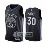 Camiseta Golden State Warriors Stephen Curry Ciudad Negro