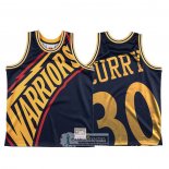 Camiseta Golden State Warriors Stephen Curry Mitchell & Ness Big Face Azul