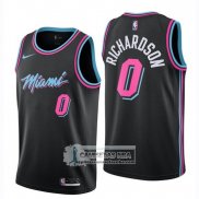 Camiseta Heat Josh Richardson Ciudad 2018-19 Negro