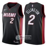 Camiseta Heat Wayne Ellington Icon 2017-18 Negro