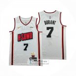 Camiseta Houston Rockets Kevin Durant NO 7 Ciudad 2024-25 Blanco