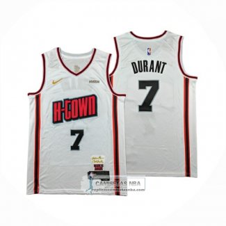 Camiseta Houston Rockets Kevin Durant NO 7 Ciudad 2024-25 Blanco