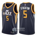 Camiseta Jazz David Stockton Icon 2017-18 Azul