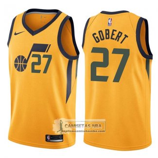 Camiseta Jazz Rudy Gobert Statement 2017-18 Amarillo