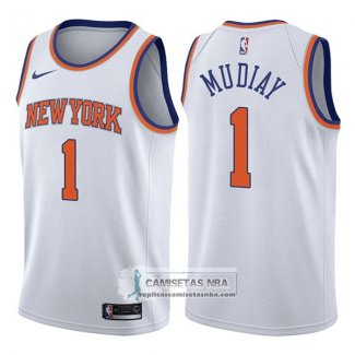 Camiseta Knicks Emmanuel Mudiay Association 2017-18 Blanco