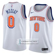 Camiseta Knicks Emmanuel Mudiay Statement 2018 Blanco