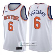 Camiseta Knicks Kristaps Porzingis Association 2017-18 Blanco