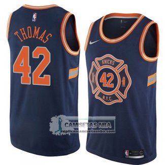 Camiseta Knicks Lance Thomas Ciudad 2018 Azul