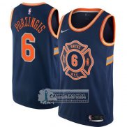 Camiseta Knicks Porzingis Ciudad 2017-18 Azul