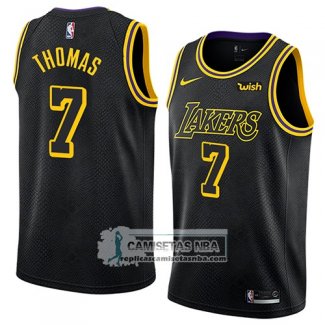 Camiseta Lakers Isaiah Thomas Ciudad 2018 Negro