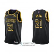 Camiseta Los Angeles Lakers Joel Ayayi NO 21 Mamba 2021-22 Negro