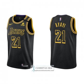 Camiseta Los Angeles Lakers Joel Ayayi NO 21 Mamba 2021-22 Negro