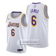 Camiseta Los Angeles Lakers Lebron James Association 2019-20 Blanco