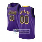 Camiseta Los Angeles Lakers Personalizada Ciudad 2018-19 Violeta