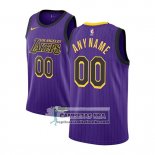 Camiseta Los Angeles Lakers Personalizada Ciudad 2018-19 Violeta