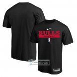 Camiseta Manga Corta Chicago Bulls Practice Performance 2022-23 Negro