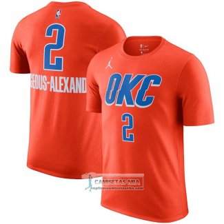 Camiseta Manga Corta Oklahoma City Thunder Shai Gilgeous-Alexander Statement Naranja