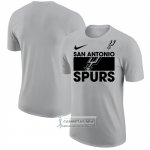 Camiseta Manga Corta San Antonio Spurs Gris